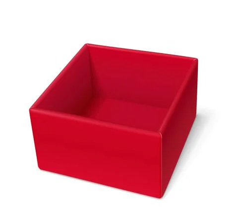 Red gift box for jewelry. Vector illustration. Stock Illustration