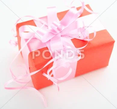 Red gift box Stock Photos