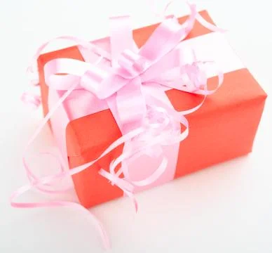 Red gift box Stock Photos