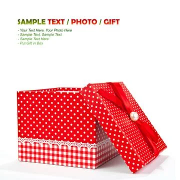 Red gift box Stock Photos