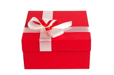 Red gift box Stock Photos