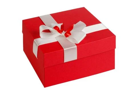 Red gift box Stock Photos