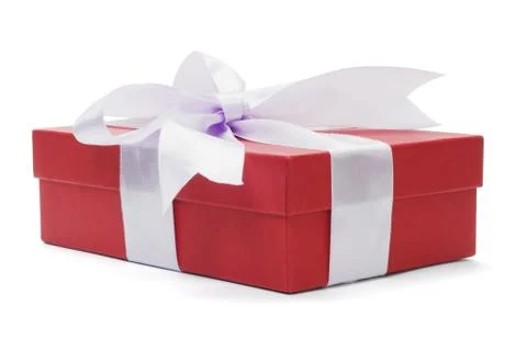 Red gift box Stock Photos