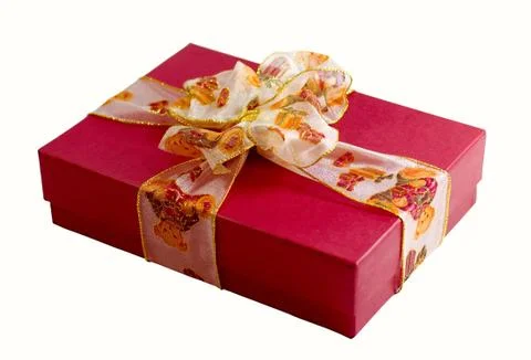 Red gift box Stock Photos