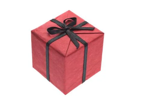 Red gift box Stock Photos