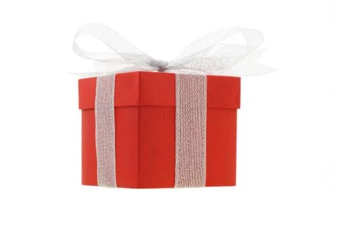 Red gift box Stock Photos