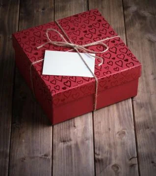 Red gift box  Foto stock