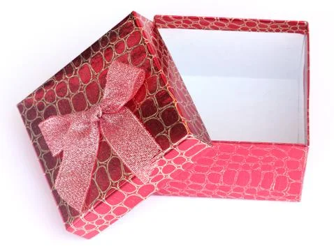Red gift box Stock Photos