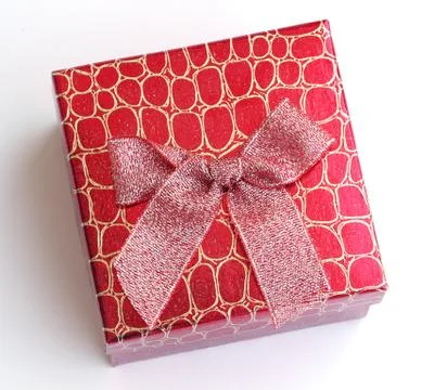 Red gift box Stock Photos