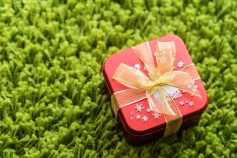 Red gift box Stock Photos