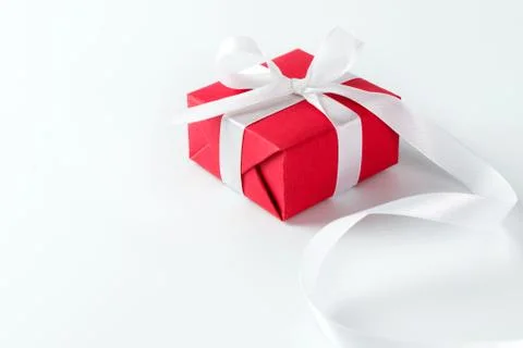 Red gift box Stock Photos