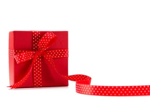 Red gift box Foto stock