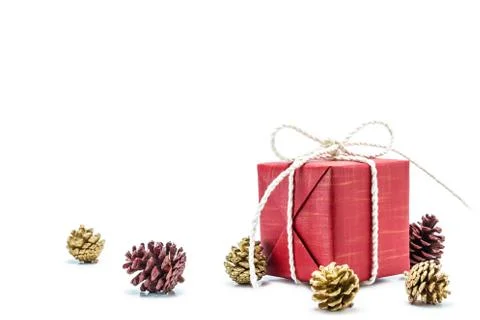Red gift box Foto stock