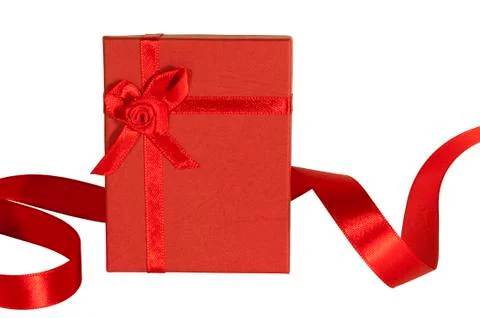 Red gift box Stock Photos