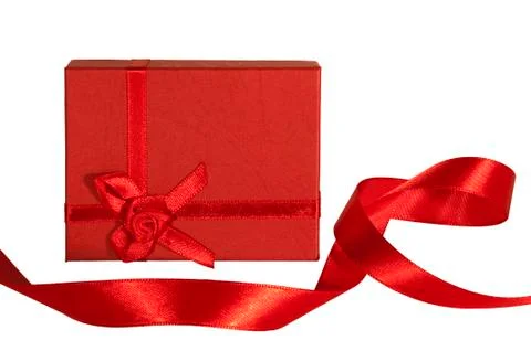 Red gift box Stock Photos