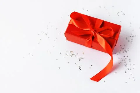Red gift box Stock Photos