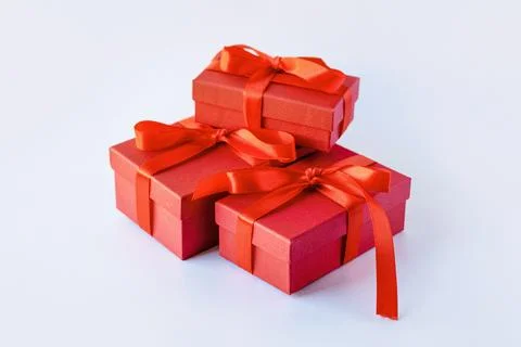 Red gift box Stock Photos