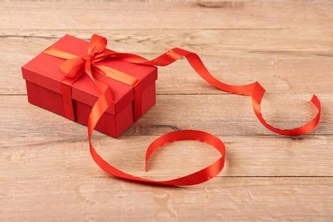 Red gift box Stock Photos