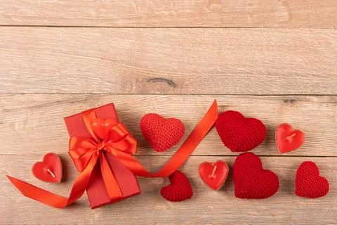 Red gift box Stock Photos