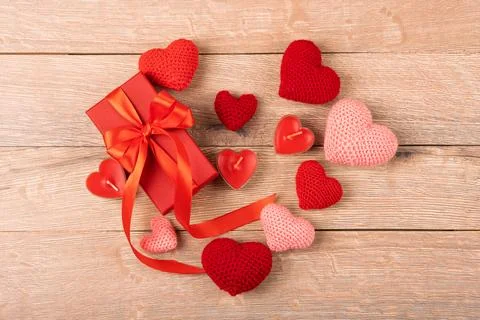 Red gift box Stock Photos