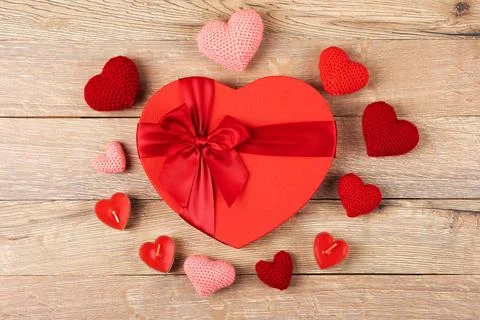 Red gift box Stock Photos