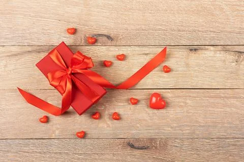 Red gift box Stock Photos