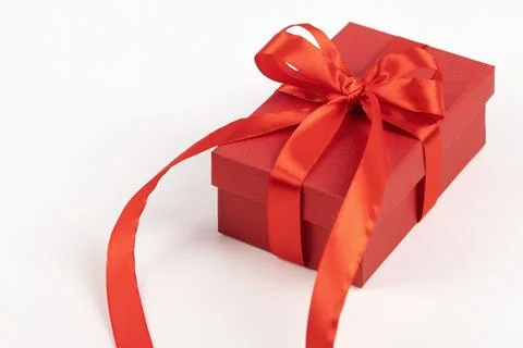 Red gift box Stock Photos