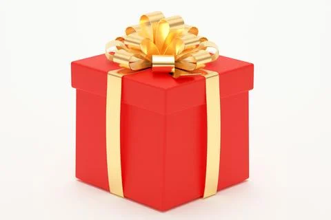 Red gift box Foto stock