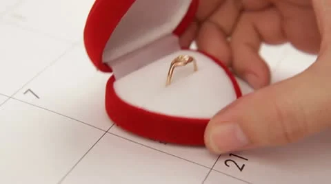 Red gift box in the shape of the heart. HD Stock Footage 10574273