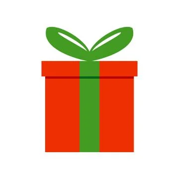 Red Gift Box Vector Illustration Stock Illustration