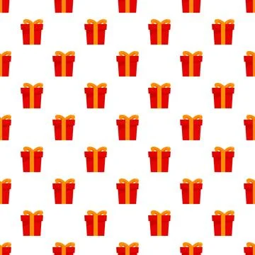 Red gift boxes pattern for celebration background Stock Illustration