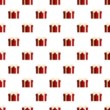 Red gift boxes seamless pattern for celebration Illustrazione stock