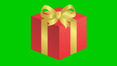 Red gift green 4 Stock Footage 144937847