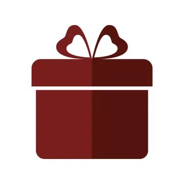 Red gift icon. Present design. Vector graphic 스톡 일러스트