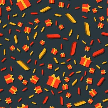 Red gift pattern. Seamless vector illustration for the holiday. The template is Stockillustratie