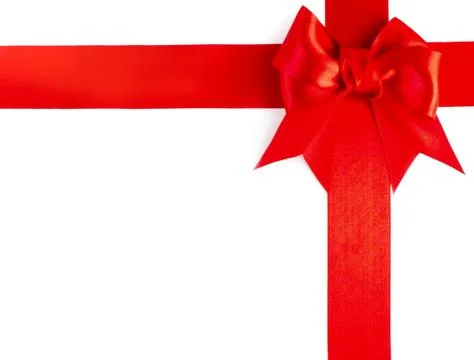 Red gift ribbon bow Stock Photos