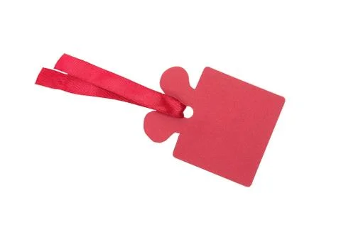 Red gift tag Stock Photos