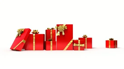 Red gifts Stock Footage 11357430
