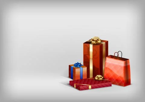 Red gifts Stock Illustration