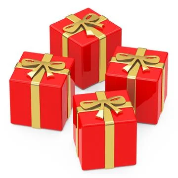 The red gifts Stock Illustration