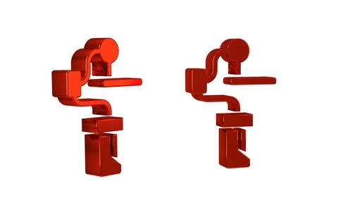 Red Gimbal stabilizer for camera icon isolated on transparent background. Stock Illustration
