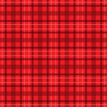 Red gingham background seamless vector pattern cozy plaid design Stock Illustration