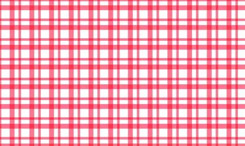Red Gingham Check Pattern Background With Seamless Picnic Tablecloth Style .. Illustrazione stock