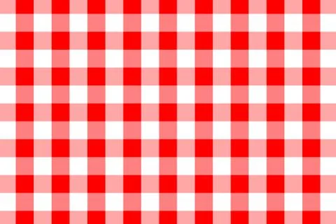 Red Gingham seamless pattern. Texture from rhombus/squares for - plaid, table Illustrazione stock