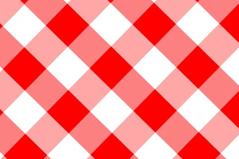 Red Gingham seamless pattern. Texture from rhombus/squares for - plaid, table Illustrazione stock