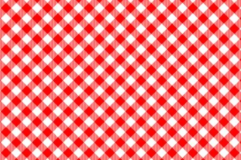 Red Gingham seamless pattern. Texture from rhombus/squares for - plaid, table Illustrazione stock