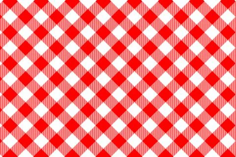 Red Gingham seamless pattern. Texture from rhombus/squares for - plaid, table Illustrazione stock