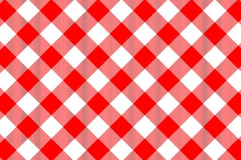 Red Gingham seamless pattern. Texture from rhombus/squares for - plaid, table Illustrazione stock