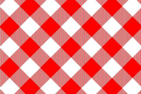 Red Gingham seamless pattern. Texture from rhombus/squares for - plaid, table Illustrazione stock