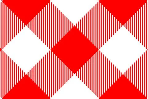 Red Gingham seamless pattern. Texture from rhombus/squares for - plaid, table Stock Illustration